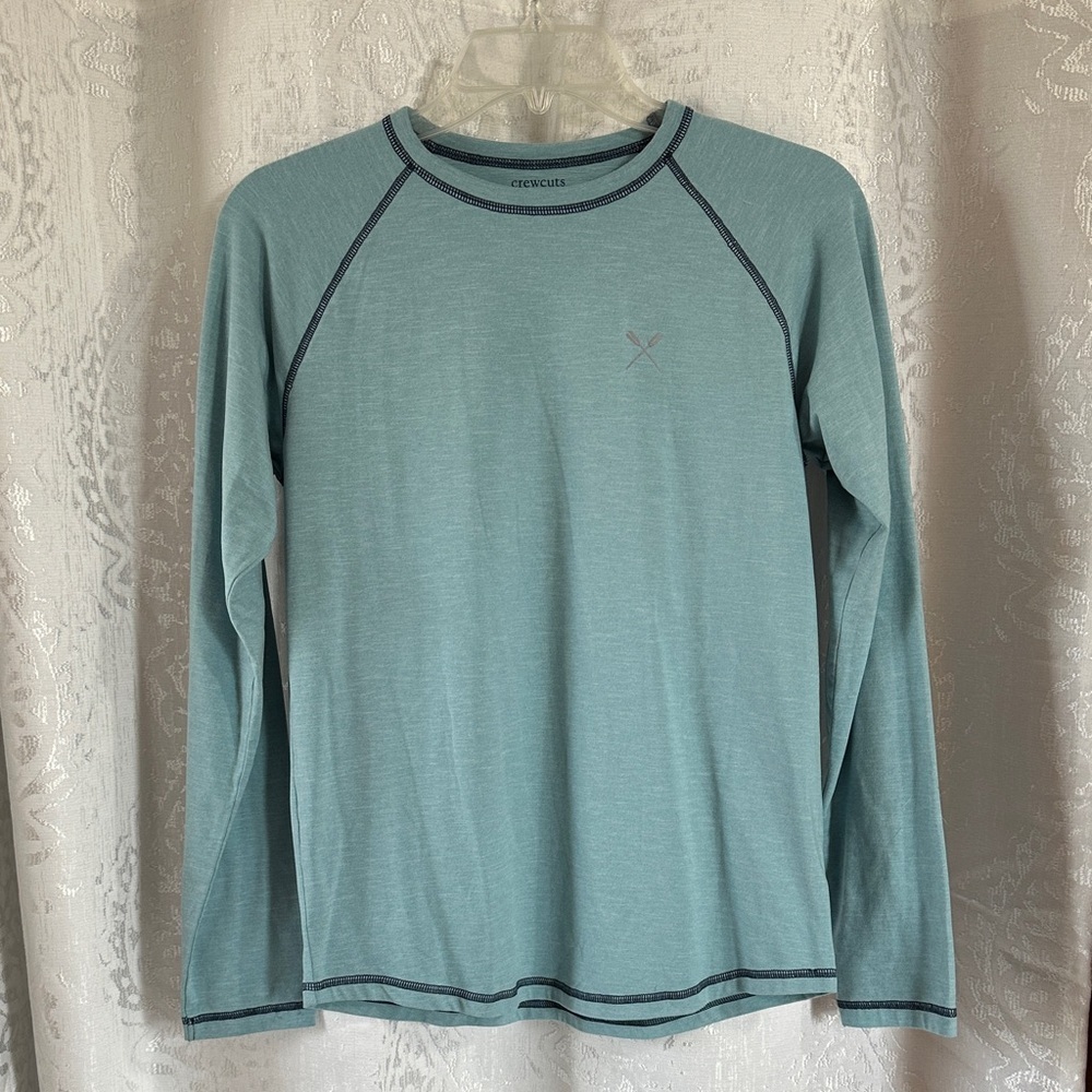 Crewcuts Active Long Sleeve Tee in Light Aqua, Sz XL (12/14)